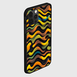 Чехол для iPhone 12 Pro Max Волнистый хаки, цвет: 3D-черный — фото 2