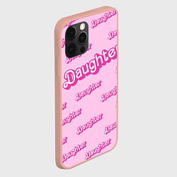 Чехол для iPhone 12 Pro Max Дочь в стиле барби - розовый паттерн, цвет: 3D-светло-розовый — фото 2
