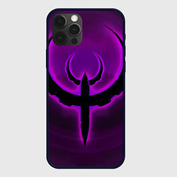 Чехол для iPhone 12 Pro Max Quake фиолетовый, цвет: 3D-черный