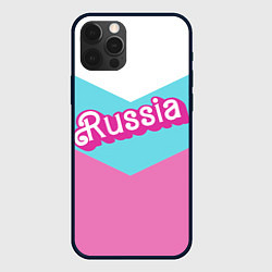 Чехол для iPhone 12 Pro Max Russia - barbie style, цвет: 3D-черный