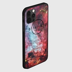 Чехол для iPhone 12 Pro Max Starfield лого космос, цвет: 3D-черный — фото 2