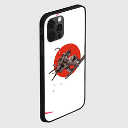 Чехол для iPhone 12 Pro Max Кибер-самурай, цвет: 3D-черный — фото 2