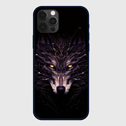 Чехол iPhone 12 Pro Max Волк в кромешной темноте