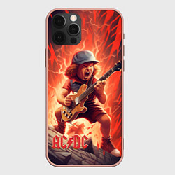 Чехол iPhone 12 Pro Max ACDC fire rock