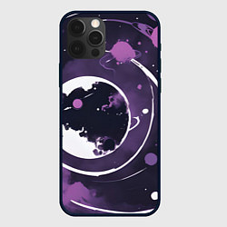 Чехол iPhone 12 Pro Max Фиолетовый космос - нейросеть