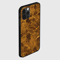 Чехол для iPhone 12 Pro Max Текстура золота, цвет: 3D-черный — фото 2