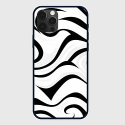Чехол для iPhone 12 Pro Max Анималистическая абстракция зебры, цвет: 3D-черный