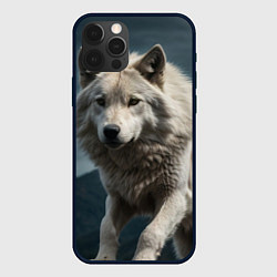 Чехол iPhone 12 Pro Max Белый волк вожак стаи