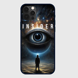 Чехол для iPhone 12 Pro Max Инсайдер и всевидящее око на фоне звездного космос, цвет: 3D-черный