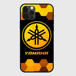 Чехол iPhone 12 Pro Max Yamaha - gold gradient