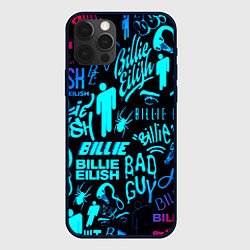 Чехол iPhone 12 Pro Max Billie Eilish neon pattern