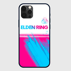 Чехол iPhone 12 Pro Max Elden Ring neon gradient style: символ сверху