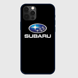 Чехол для iPhone 12 Pro Max Subaru sport auto car, цвет: 3D-черный