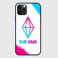 Чехол iPhone 12 Pro Max The Sims neon gradient style