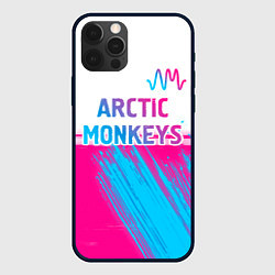 Чехол iPhone 12 Pro Max Arctic Monkeys neon gradient style: символ сверху