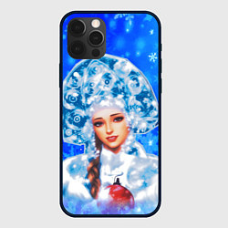 Чехол iPhone 12 Pro Max Красивая русская снегурочка