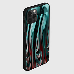 Чехол для iPhone 12 Pro Max Металлический рельеф, цвет: 3D-черный — фото 2