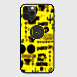 Чехол для iPhone 12 Pro Max Twenty one pilots logobombing, цвет: 3D-черный