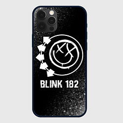 Чехол для iPhone 12 Pro Max Blink 182 glitch на темном фоне, цвет: 3D-черный