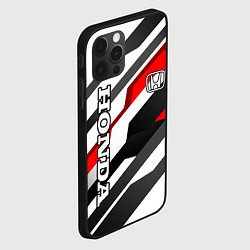 Чехол для iPhone 12 Pro Max Honda - red and white, цвет: 3D-черный — фото 2
