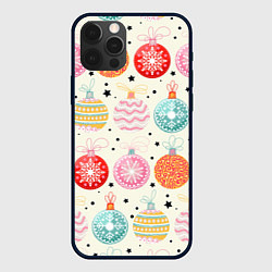 Чехол iPhone 12 Pro Max Разноцветные новогодние шары