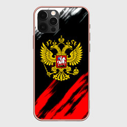 Чехол для iPhone 12 Pro Max Russia stripes, цвет: 3D-светло-розовый