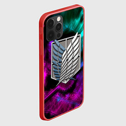 Чехол для iPhone 12 Pro Max Атака титанов дракон неоновый, цвет: 3D-красный — фото 2
