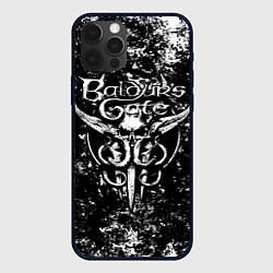 Чехол iPhone 12 Pro Max Baldurs gate 3 - black and white