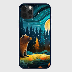 Чехол iPhone 12 Pro Max Хозяин тайги: медведь в лесу