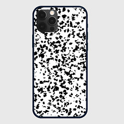 Чехол iPhone 12 Pro Max Пятнистый чёрно-белый паттерн