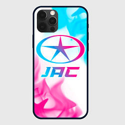 Чехол для iPhone 12 Pro Max JAC neon gradient style, цвет: 3D-черный