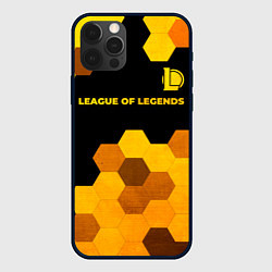 Чехол iPhone 12 Pro Max League of Legends - gold gradient: символ сверху