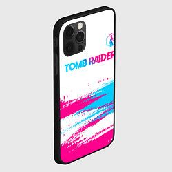 Чехол для iPhone 12 Pro Max Tomb Raider neon gradient style посередине, цвет: 3D-черный — фото 2