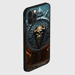 Чехол для iPhone 12 Pro Max Викингский герб, цвет: 3D-черный — фото 2
