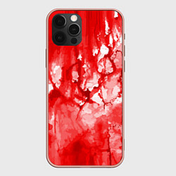 Чехол iPhone 12 Pro Max Кровь на белом