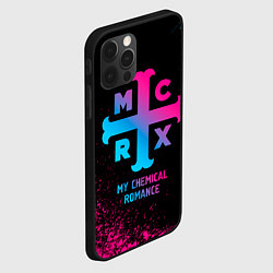 Чехол для iPhone 12 Pro Max My Chemical Romance - neon gradient, цвет: 3D-черный — фото 2