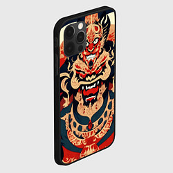 Чехол для iPhone 12 Pro Max Татуировка дракон в японском стиле, цвет: 3D-черный — фото 2