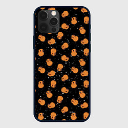 Чехол для iPhone 12 Pro Max Мини капибары в космосе, цвет: 3D-черный