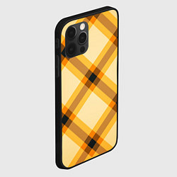 Чехол для iPhone 12 Pro Max Желтая шотландская клетка, цвет: 3D-черный — фото 2
