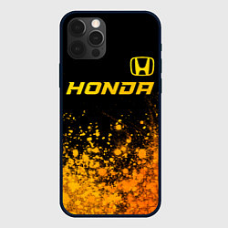 Чехол iPhone 12 Pro Max Honda - gold gradient посередине