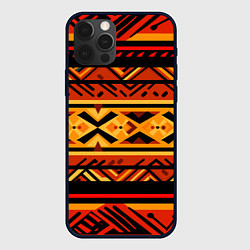 Чехол для iPhone 12 Pro Max Узор в этническом стиле масаев, цвет: 3D-черный