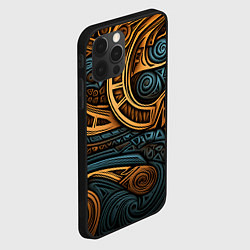Чехол для iPhone 12 Pro Max Паттерн в викингском стиле, цвет: 3D-черный — фото 2