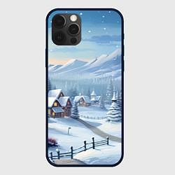 Чехол для iPhone 12 Pro Max Зимнее настроение, цвет: 3D-черный