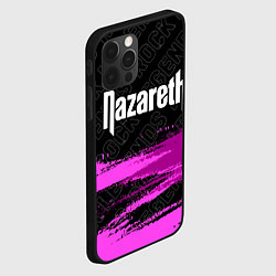 Чехол для iPhone 12 Pro Max Nazareth rock legends посередине, цвет: 3D-черный — фото 2
