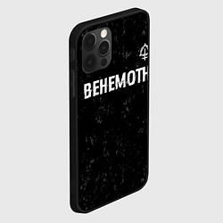 Чехол для iPhone 12 Pro Max Behemoth glitch на темном фоне посередине, цвет: 3D-черный — фото 2