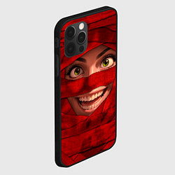 Чехол для iPhone 12 Pro Max Бандаж мумии красный, цвет: 3D-черный — фото 2