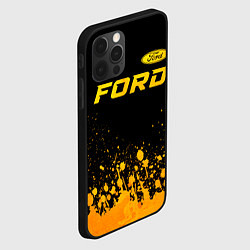 Чехол для iPhone 12 Pro Max Ford - gold gradient посередине, цвет: 3D-черный — фото 2