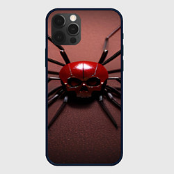 Чехол для iPhone 12 Pro Max Паучий череп, цвет: 3D-черный