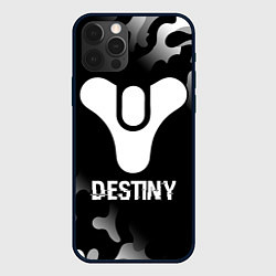 Чехол для iPhone 12 Pro Max Destiny glitch на темном фоне, цвет: 3D-черный