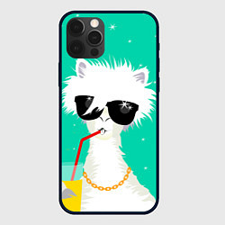 Чехол для iPhone 12 Pro Max Лама - альпака на чиле, цвет: 3D-черный
